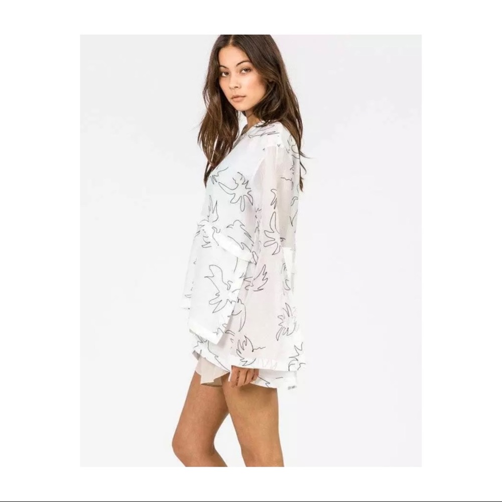 Sass & Bide Bad to the Bone long sleeved semi sheer size 40 AUS 10 100% silk top - Picture 13 of 16